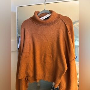NEW TURTLENECK BATWING SLEEVE OVERSIZED CROPPED SWEATER XL